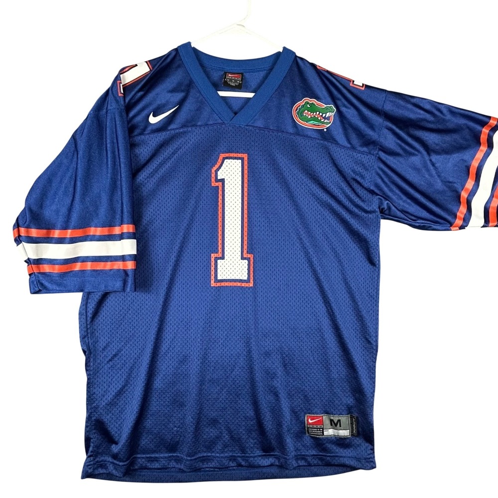 Nike Florida Gators NCAA Football Jersey #1 Blue Orange White Men's M‎ Vintage